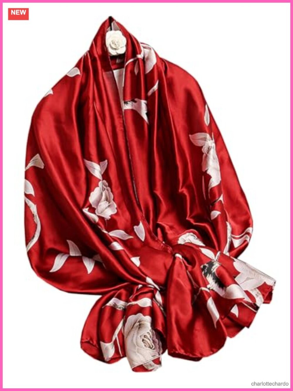 Women's Long Silk Satin Scarf Shawl Wrap Dressy Lightweight Evening